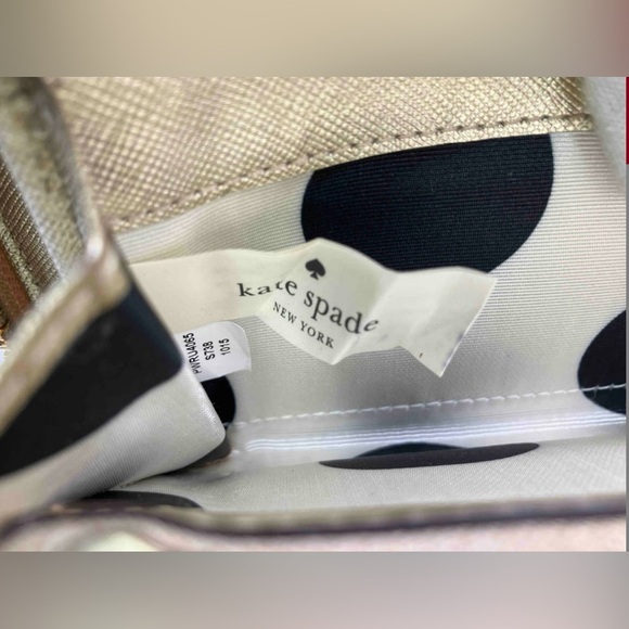 SALE - Kate Spade Gold Zip Around Wallet - Picture 7 of 9